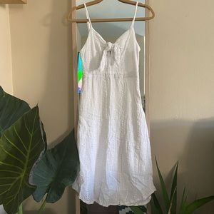 White Eyelet Midi Dress